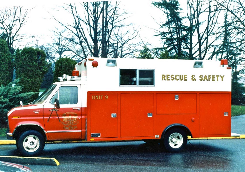 Photo of Anderson serial CMR-10, a 1977 International pumper of the New Westminster Fire Department in British Columbia.