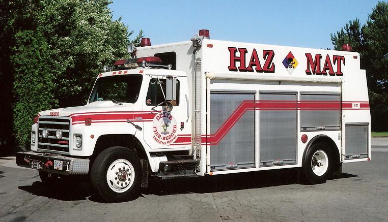 Photo of Anderson serial RC-153, a 1989 International rescue of the Delta Fire Department in British Columbia.