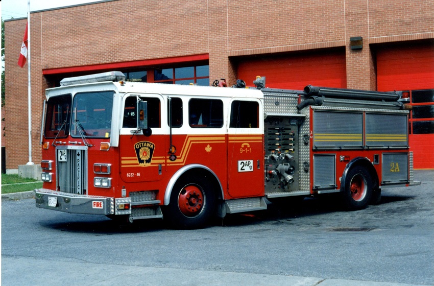 Photo of Anderson serial CT-1250-190, a 1991 Pacific pumper of the Ottawa Fire Department in Ontario.