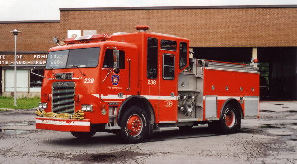 Photo of Anderson serial 91031IHME91002340, a 1992 Freightliner pumper of the Service de Sécurité Incendie de Montréal in Quebec.