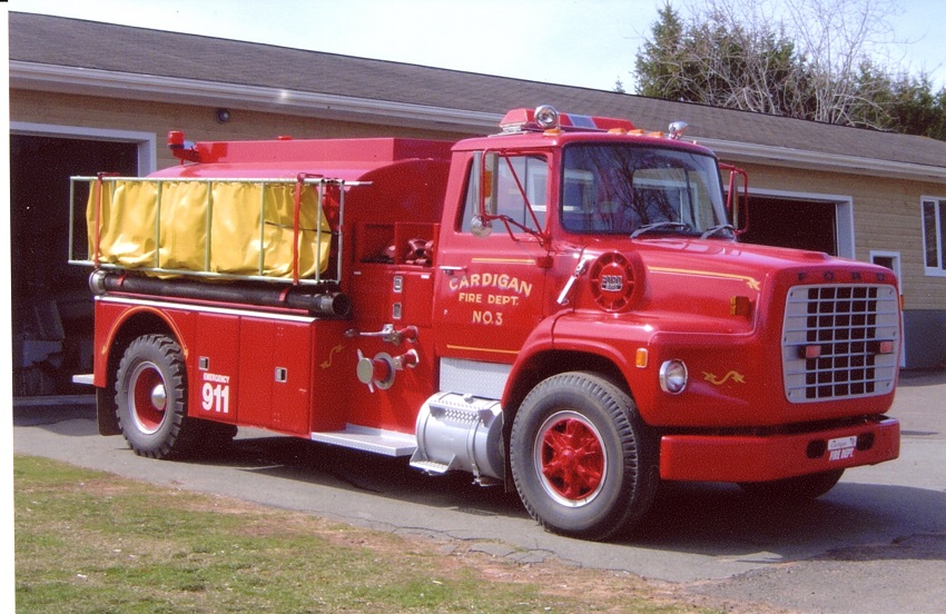 Photo of Pierreville serial PFT-1206, a 1982 Ford pumper/tanker of the Cardigan Fire Department in Prince Edward Island.