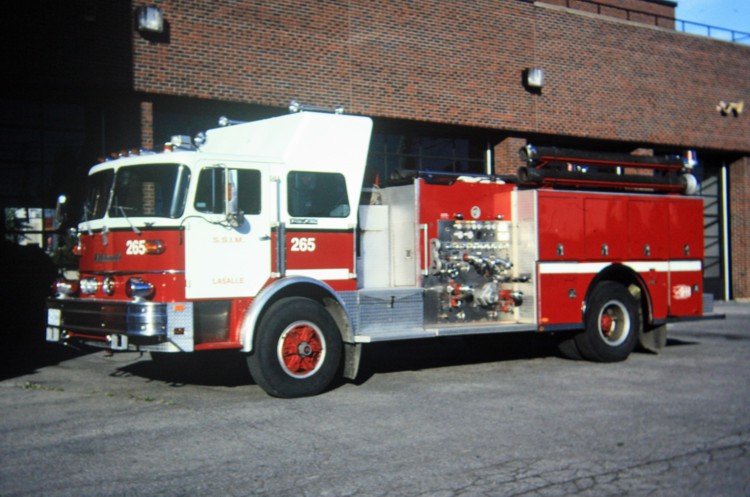 Photo of Thibault serial T77-150, a 1977 Kenworth pumper of the Service de Sécurité Incendie de Lasalle-Verdun in Quebec.
