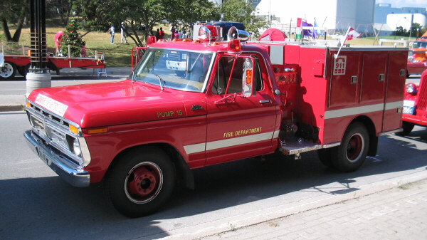 Photo of Thibault serial T77-159, a 1977 Ford mini pumper formerly of the Foley Township Fire Department in Ontario.