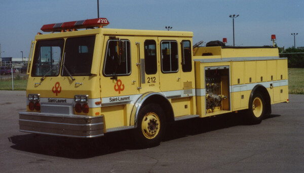 Photo of Thibault serial T79-105, a 1979 Kenworth pumper of the Service de Sécurité Incendie de Saint-Laurent  in Quebec.