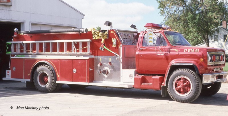 Photo of a 1984 Chevrolet Thibault pumper of the Constable Volunteer Firemen  in New York.