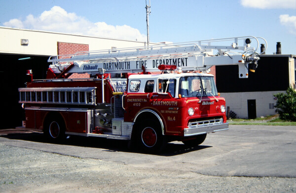 Photo of a 1989 Ford Thibault pumper of the Dartmouth Fire Department in Nova Scotia.