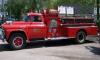 Photo of King-Seagrave serial 5815, a 1958 GMC pumper of the Fenwick Fire Department in Ontario.