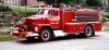 Photo of a 1969 Fargo Thibault front mount pumper of the Glanbrook Township Fire Department in Ontario.