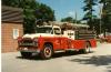 Photo of Thibault serial 10959 / 392614, a 1959 Chevrolet pumper of the Mount Forest Fire Department in Ontario.