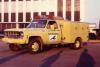 Photo of Thibault serial T77-165, a 1977 GMC mini pumper of the Atlas Steels Fire Department in Ontario.