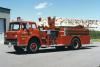 Photo of Thibault serial T75-132, a 1975 Ford aerial of the Napanee Fire Department in Ontario.