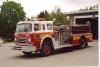 Photo of Thibault serial T85-110, a 1985 International pumper of the Hamilton Fire Department in Ontario.