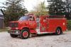Photo of Thibault serial T87-147, a 1987 GMC pumper of the West Nissouri Township Fire Department in Ontario.