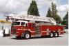 Photo of Thibault serial T89-138, a 1989 Freightliner quint of the Surrey Fire Department in British Columbia.