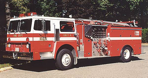 Photo of Anderson serial CS-1250-29, a 1981 Hendrickson pumper of the New Westminster Fire Department in British Columbia.