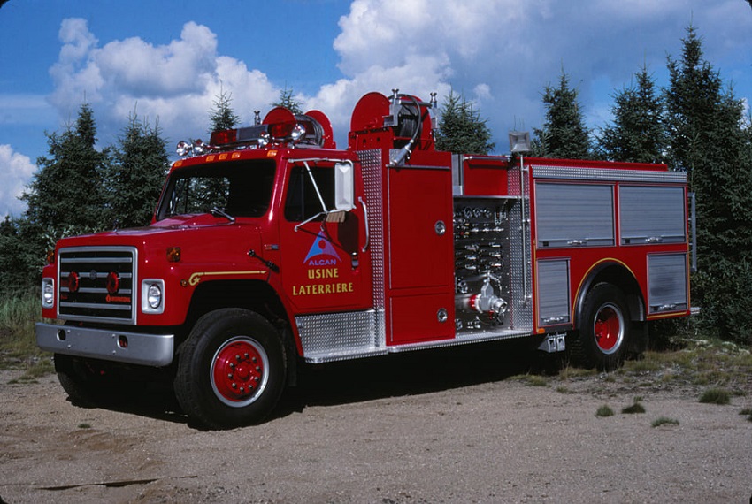Photo of Anderson serial IS-840-124, a 1988 International pumper of Service de Sécurité Incendie de Rio Tinto Alcan - Laterrière  in Quebec.