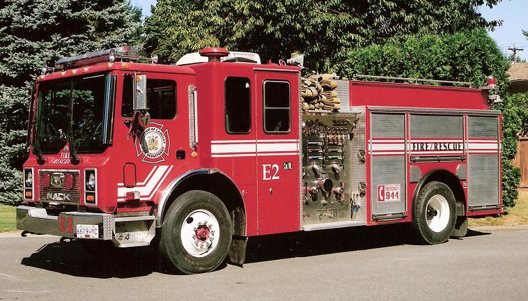 Photo of Anderson serial 93055GCNP94002705, a 1994 Mack pumper of the Langley Township Fire Department in British Columbia.