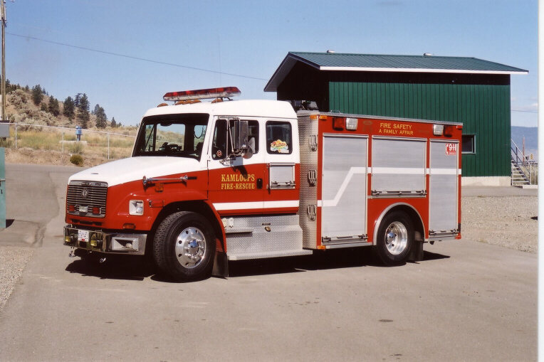 Photo of a 2000 Freightliner Anderson rescue of the Kamloops Fire Department in British Columbia.