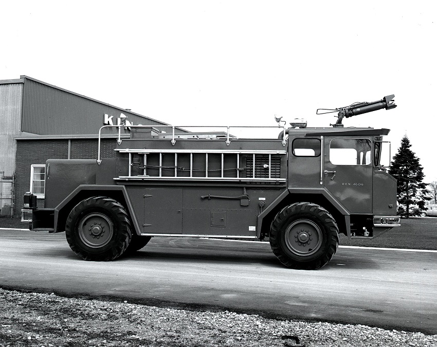 King-Seagrave delivery photo of serial 64188, a 1966 Walter BFG crash tender of the Department of National Defence.
