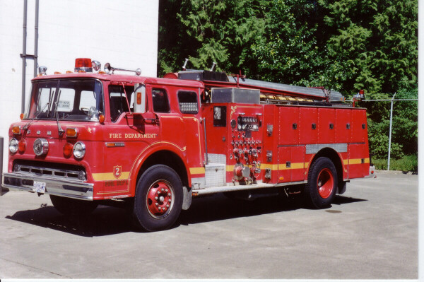 Photo of Thibault serial T72-192, a 1972 Ford pumper of the North Vancouver District Fire Department in British Columbia.