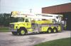 Photo of Anderson serial CS-1050-100, a 1987 International Bronto platform of the Collingwood Fire Department in Ontario.