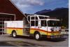 Photo of Anderson serial 93181KEMG95002710, a 1995 Spartan pumper of the Whistler Fire Department in British Columbia.