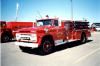 Photo of King-Seagrave serial 65001, a 1965 GMC pumper of the Kitley Township Fire Department in Ontario.