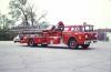 Photo of King-Seagrave serial 67003, a 1967 Ford aerial of the Waterloo Fire Department in Ontario.