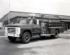 King-Seagrave delivery photo of serial 67007, a 1967 Ford pumper of the Drumheller Fire Department in Alberta.