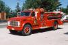 Photo of King-Seagrave serial 71001, a 1971 GMC pumper of the Springwater Fire Department in Ontario.