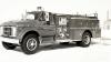 King-Seagrave delivery photo of serial 71022, a 1972 GMC pumper of the Elliot Lake Fire Department in Ontario.