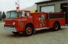 Photo of King-Seagrave serial 810011, a 1982 Ford pumper of the Brussels Fire Department in Ontario.
