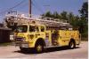 Photo of Pierreville serial PFT-981, a 1980 International pumper of the Burks Falls Fire Department in Ontario.