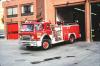 Photo of Pierreville serial PFT-1343, a 1984 International pumper of the North York Fire Department in Ontario.