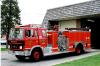 Photo of Pierreville serial PFT-1383, a 1984 Mack pumper of the Chatham Fire Department in Ontario.