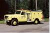 Photo of Superior serial SE 81, a 1975 International mini-pumper of the Elkford Fire Department in British Columbia.