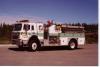 Photo of Superior serial SE 654, a 1985 International pumper of the Yellowknife Fire Department in the Northwest Territories.