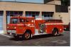 Photo of Thibault serial T72-169, a 1972 Ford pumper of the Dundas Fire Department in Ontario.